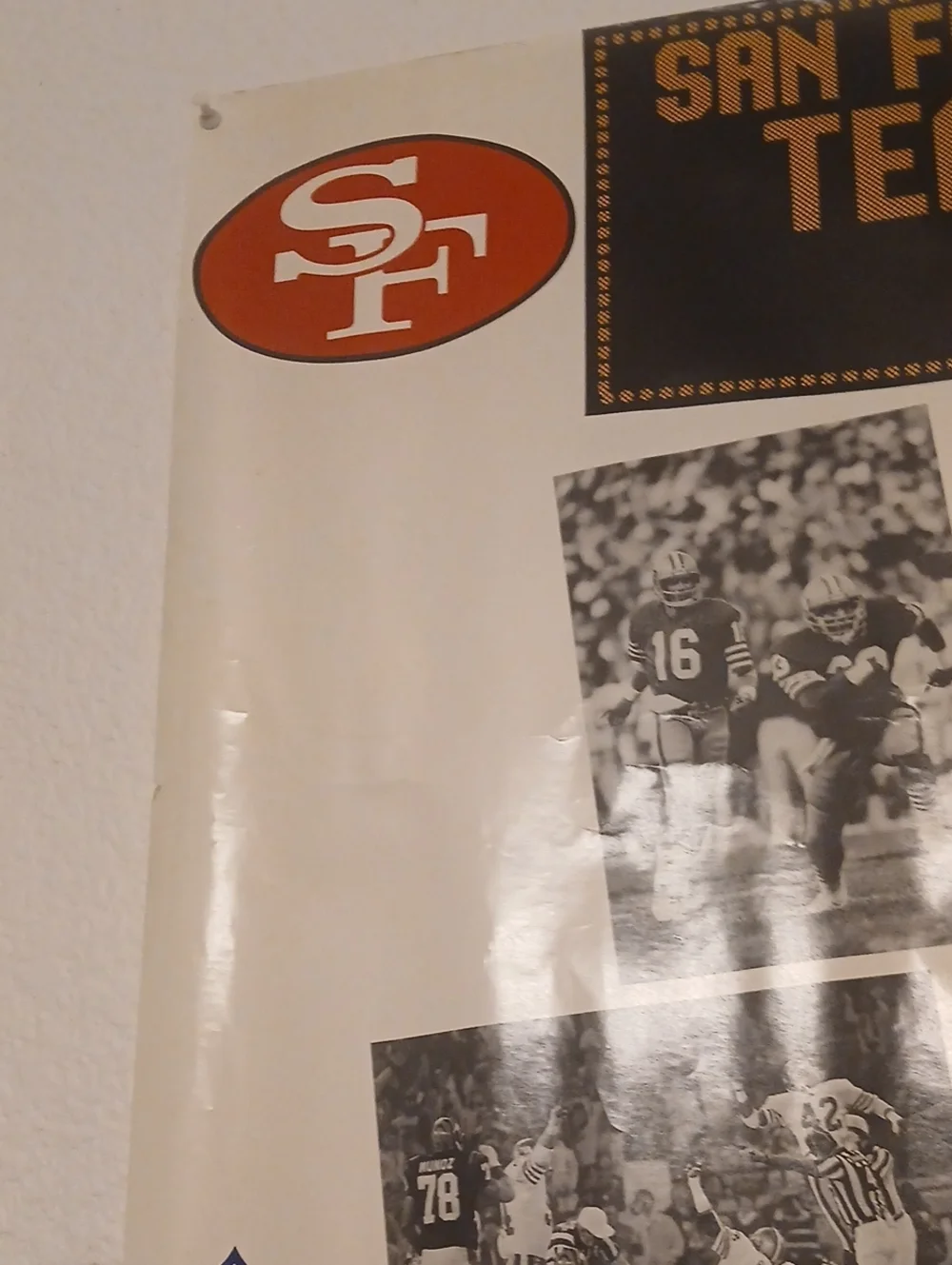 NFL San Francisco 49ers Vintage Team Montage Poster - Red, Gold, Black 28 X 20